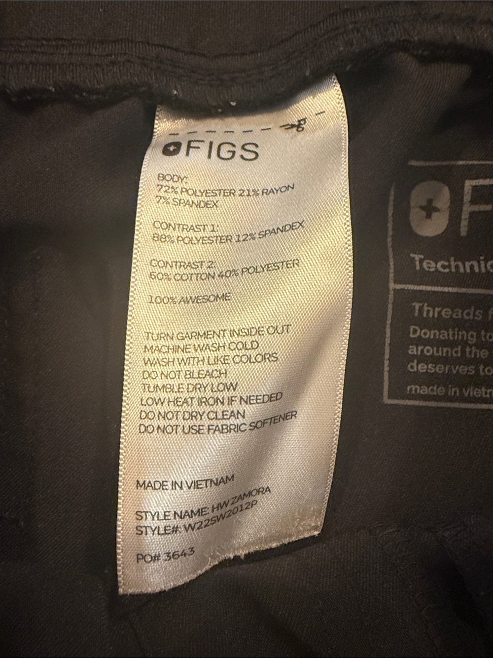 Figs Women’s Black Jogger-Style Scrub Set - size small - Picture 9 of 11